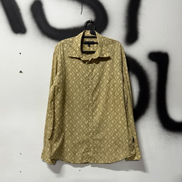 VTG 빈티지 빅사이즈 에스닉 아가일 패턴 긴팔 셔츠