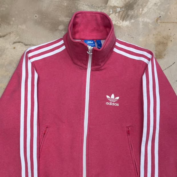 85 아디다스 여성용 핑크 코튼 트랙탑