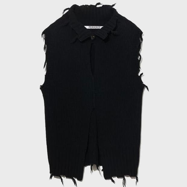 퍼버즈 데미지 니트베스트