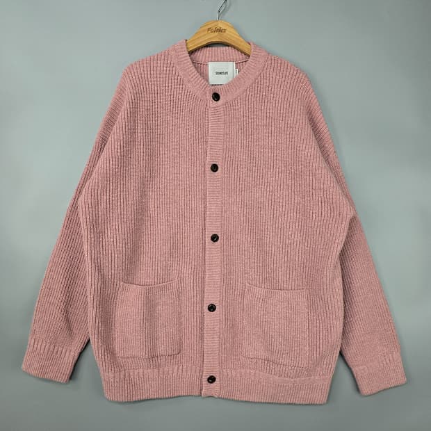 사운즈라이프(SOUNDSLIFE) 울 혼방 가디건 핑크 XL