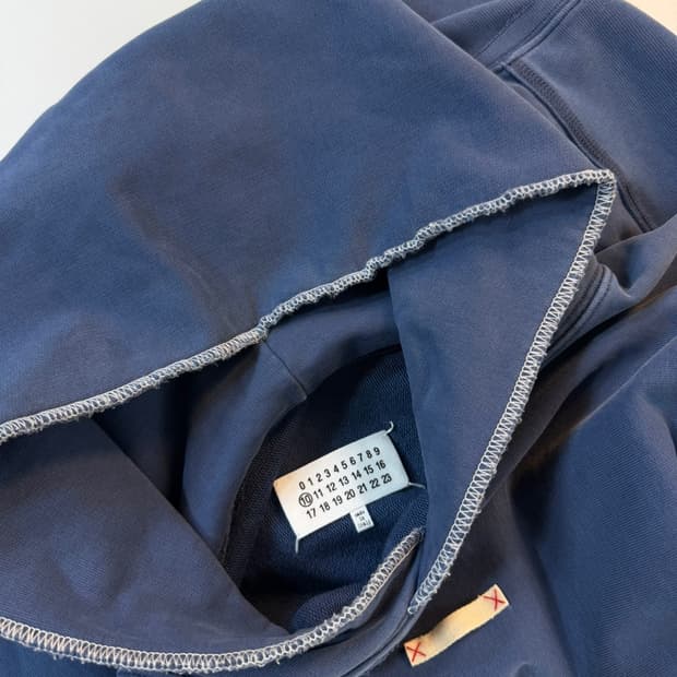 메종 마르지엘라 XX 로고 스티츠 후드티