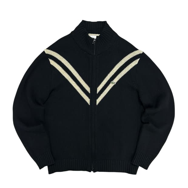 라코스테 블랙 니트집업 가디건(105)