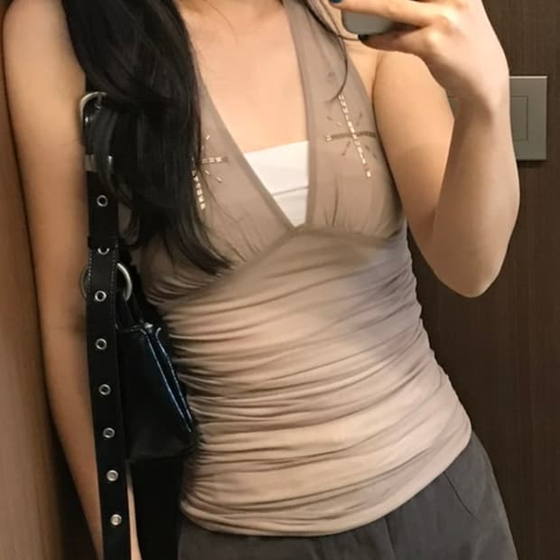 Mesh halter 홀터넥 홀터탑 L