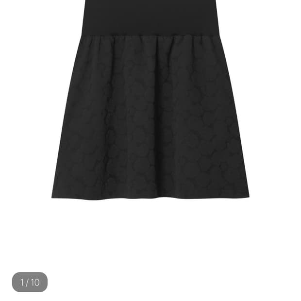 아모르샤이 BANDING MIDI SKIRT JACQUARD BLACK