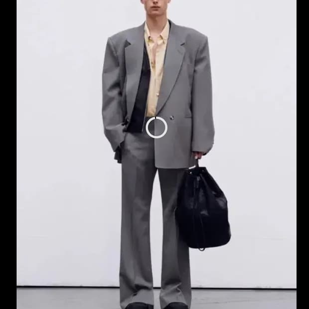 렉토 그루브 블레이저 자켓 그레이 L