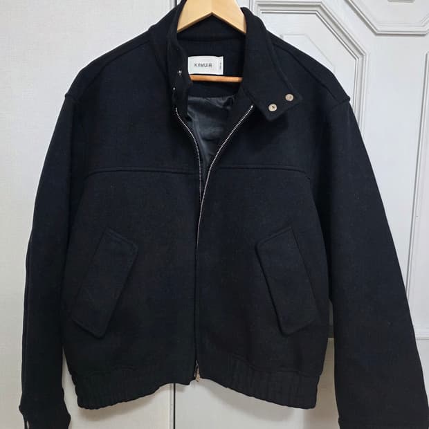 키뮤어 울 헤링턴 자켓 블랙 M