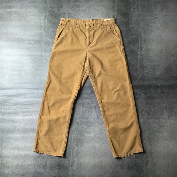 CARHARTT 칼하트 빈티지 카멜 싱글니 워크팬츠