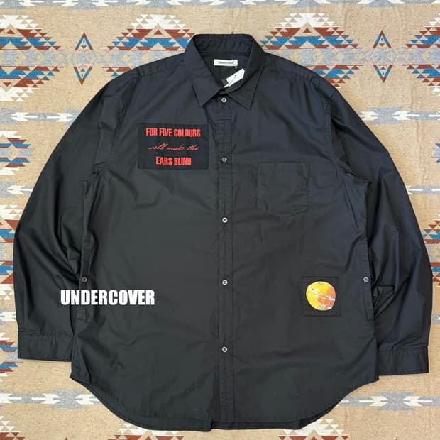 [5] 언더커버 랜덤 프린트 패치 셔츠 블랙 25SS