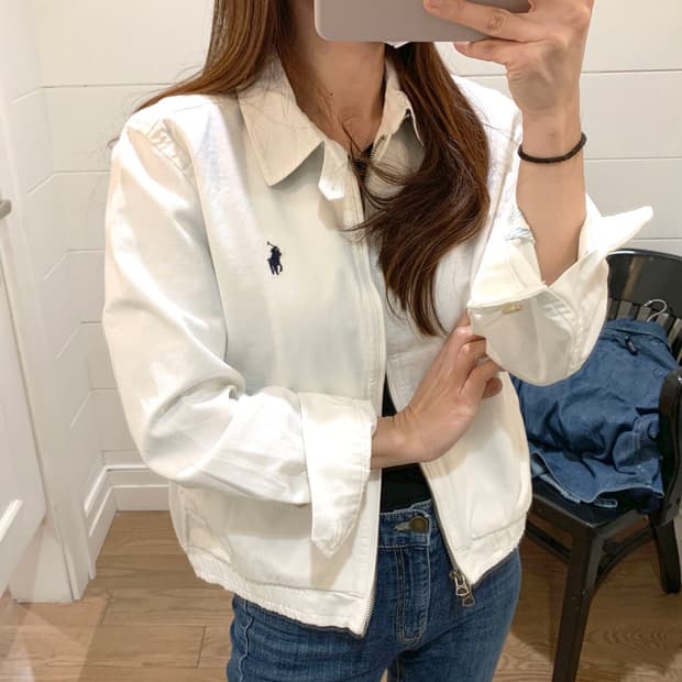폴로 랄프로렌 면자켓 화이트