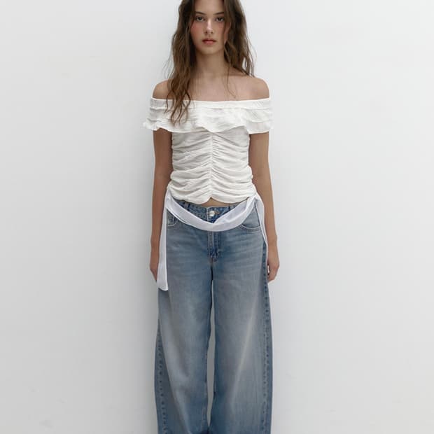 ASURA WAVE JACQUARD FRILL T