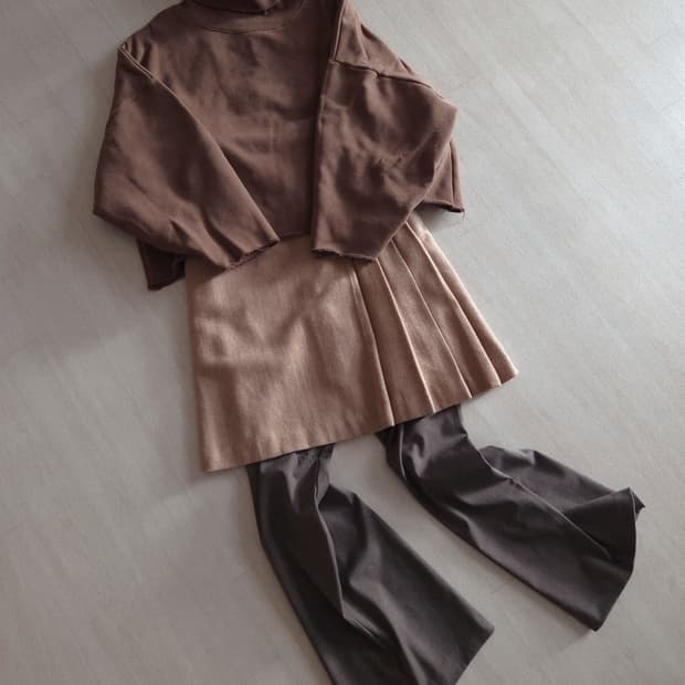 도토리 브라운 모리걸 빈티지 코디 세트