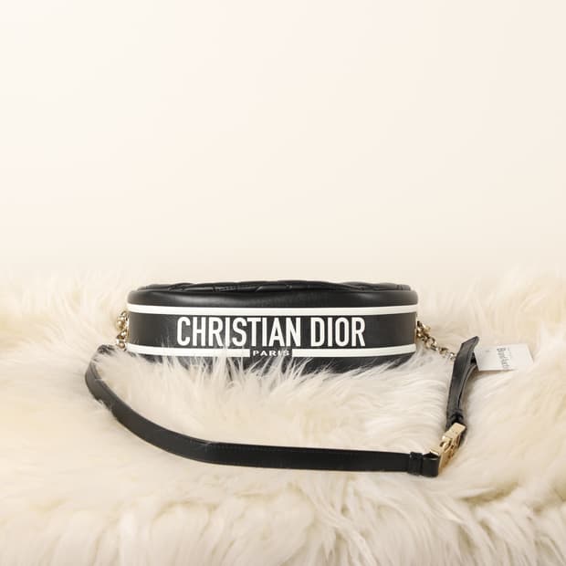 디올 바이브 호보백 미디엄 블랙 카냐쥬