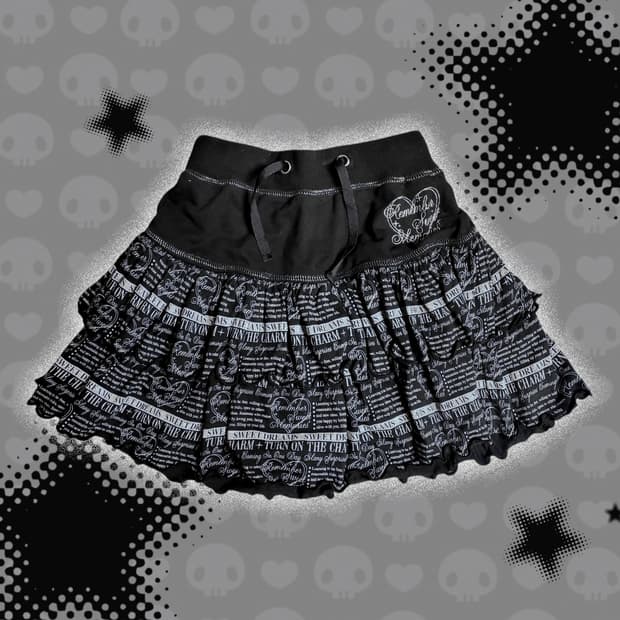 펑크 키치 갸루 / 레터링 캉캉치마