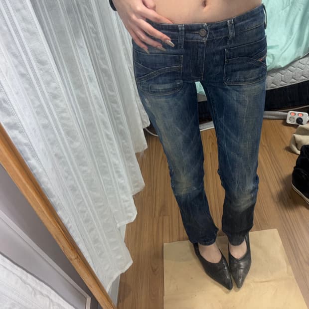 DIESEL wenga 로우라이즈 진