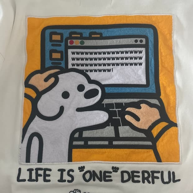 프릭스 스토어 마츠이 콜라보 맥북 강아지 맨투맨