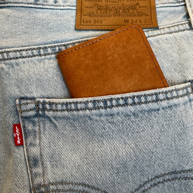 빈티지 오일 카드지갑