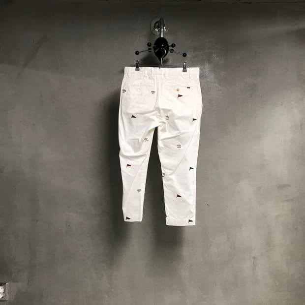 폴로 랄프로렌 화이트 멀티 자수 치노 팬츠 6(W)