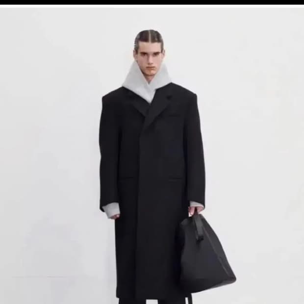 렉토 울 블렌드 코트 블랙L