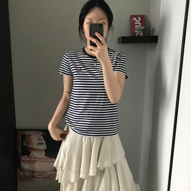 폴로 랄프로렌 포니로고 스트라이프 반팔티