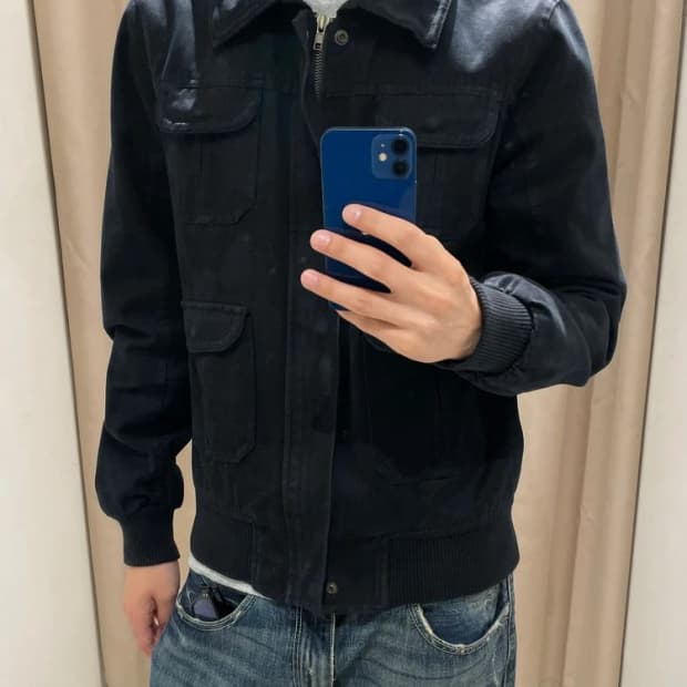 Selected Number 멀티포켓 미니멀 스웨이드 자켓 R2601