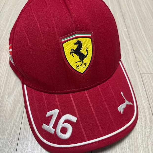 푸마 페라리 한정판 F1 스쿠데리아 레이싱 르끌레르 16번 캡모자
