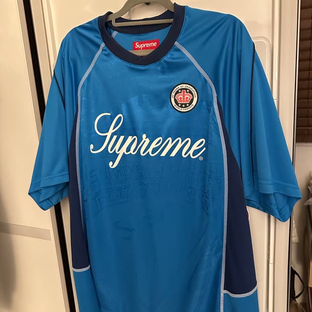 슈프림 자카드 사커 저지 L