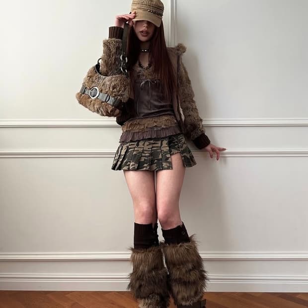 shop502 후드 리얼퍼자켓