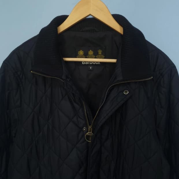 바버 첼시 퀼팅 자켓 블랙 100