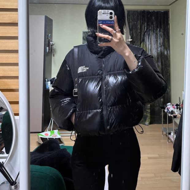 노스페이스 화이트 라벨 노벨티 눕시 다운 자켓 SP 리얼 블랙