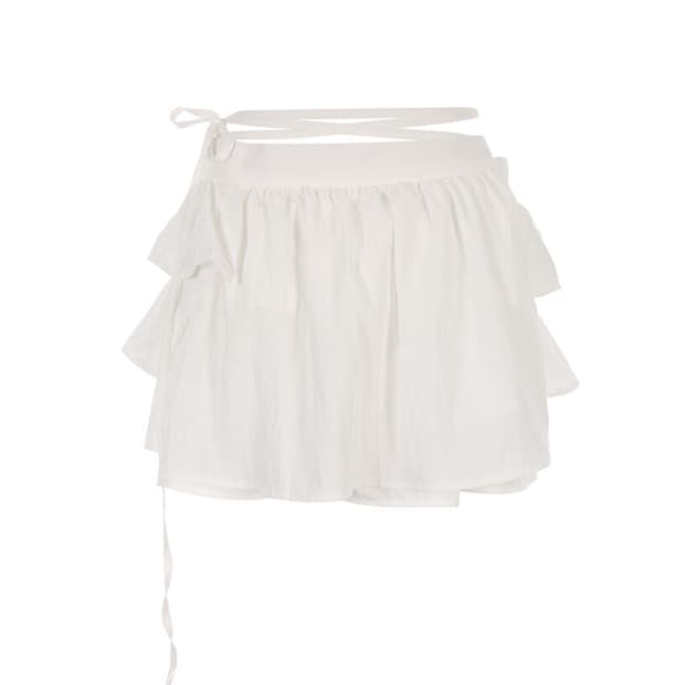 Dual Layer 2-way wrap skirt 화이트