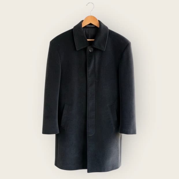 90s 아르마니 벨벳 울 코트 자켓