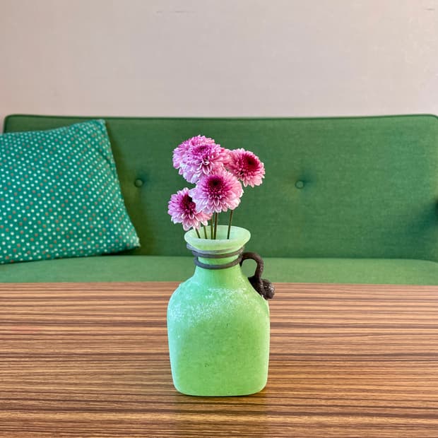 [빈티지 유리 화병] 무라노 scavo 글라스 미니 화병