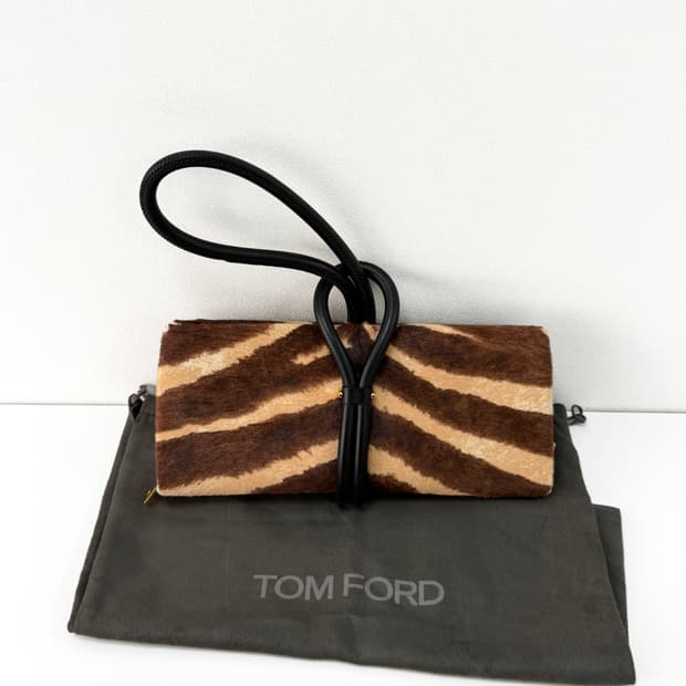 Tom Ford Zebra Ponyhair Evening Bag