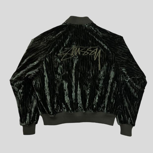 Stussy velvet bomber jacket