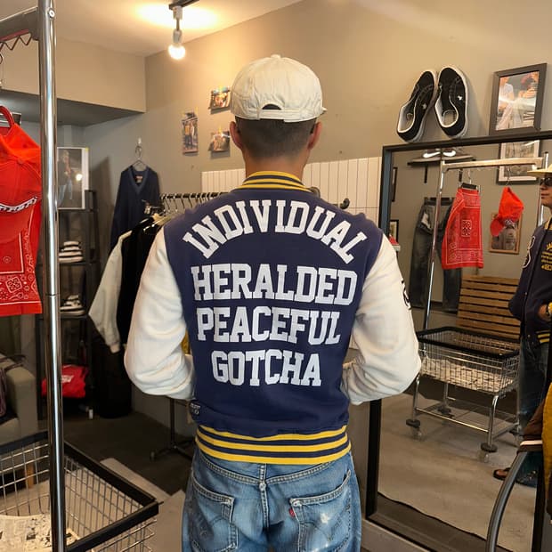 Gotcha letters logo cotton varsity JK