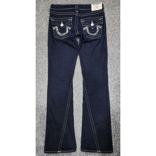 트루릴리젼 JOEY 백포켓 큐빅 로우라이즈 부츠컷 데님팬츠 청바지 26