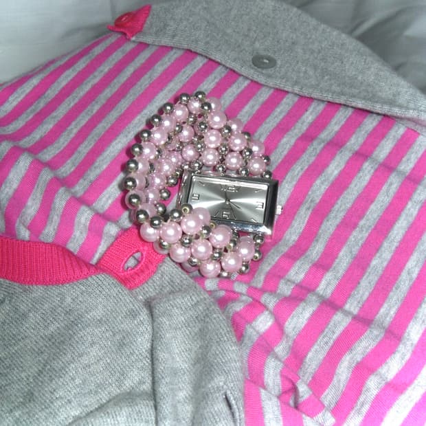 진주 시계 팔찌