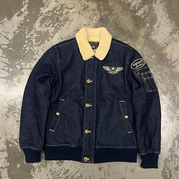 밴슨 시어링 데님 점퍼 L