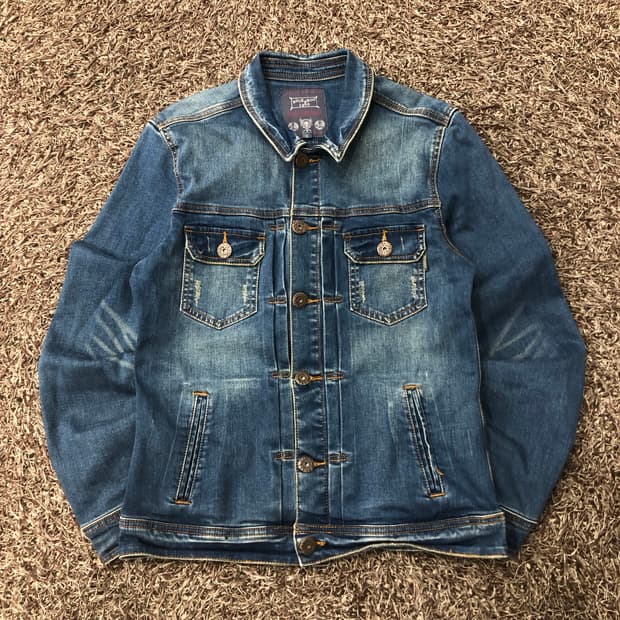 M 버커루 워싱 데님 자켓