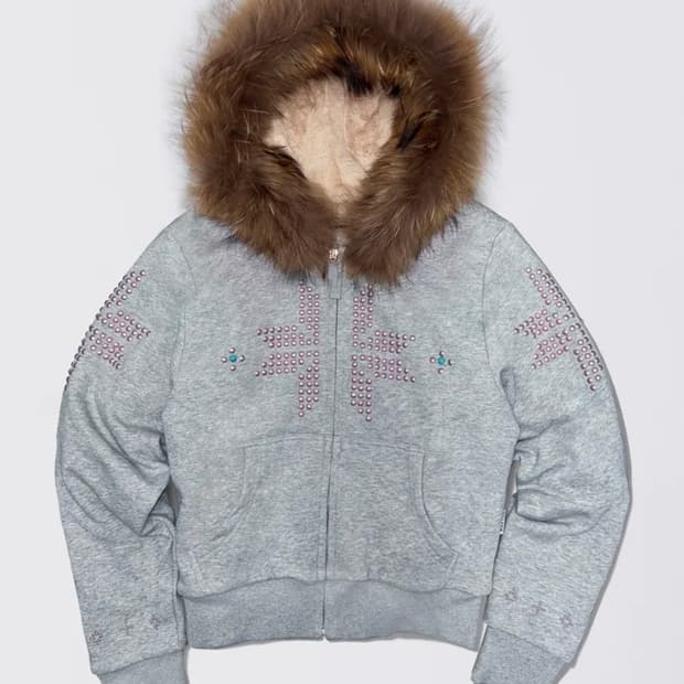 스컬프터 퍼 트리밍 후드집업 Fur Trimming