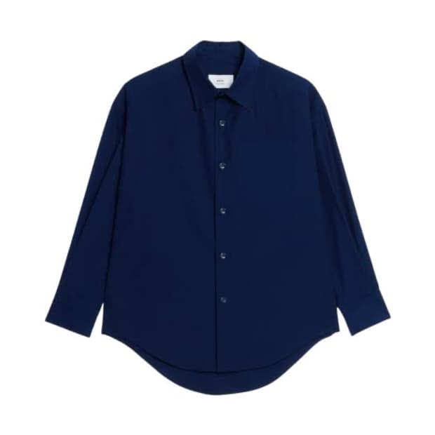 아미 박시핏 셔츠 네이비 M 사이즈