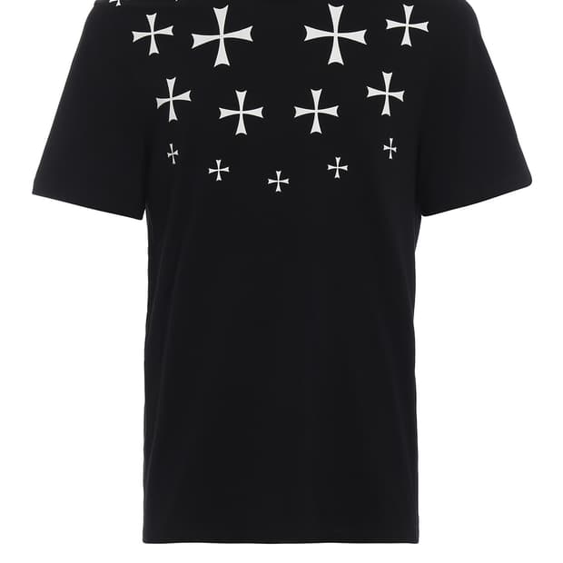 닐바렛 Cross relief print T-shirt