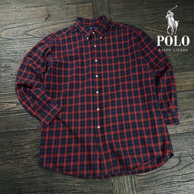 [폴로 랄프로렌] 포니 로고 자수 블레이크 체크 셔츠 M19120
