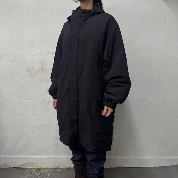 빔즈(B:MING by BEAMS) 블랙컬러 나일론 후드 몬스터 파카