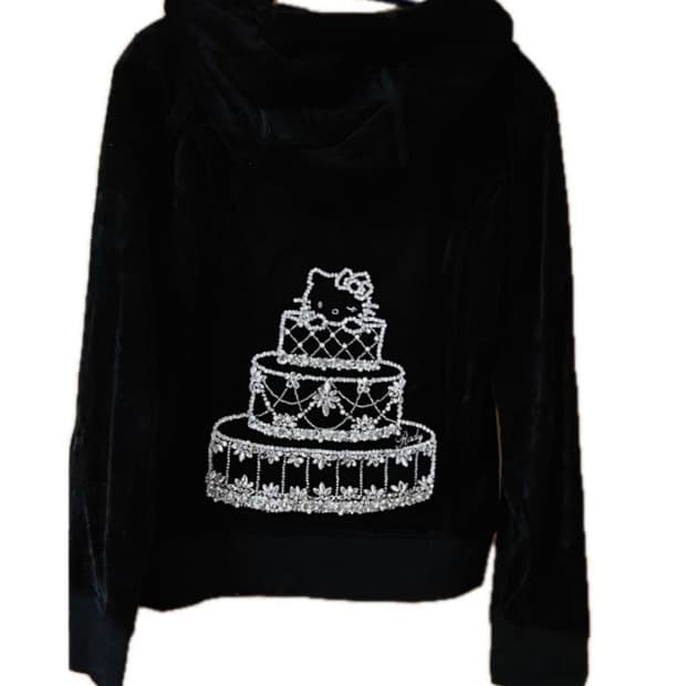 Rady x 헬로키티 케이크 벨벳 후디 블랙 m