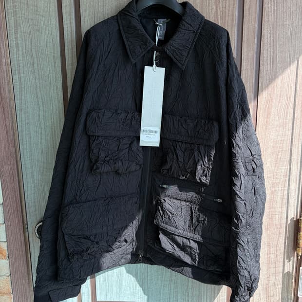 새상품(L)언어펙티드 유틸리티 피셔맨 자켓 블랙