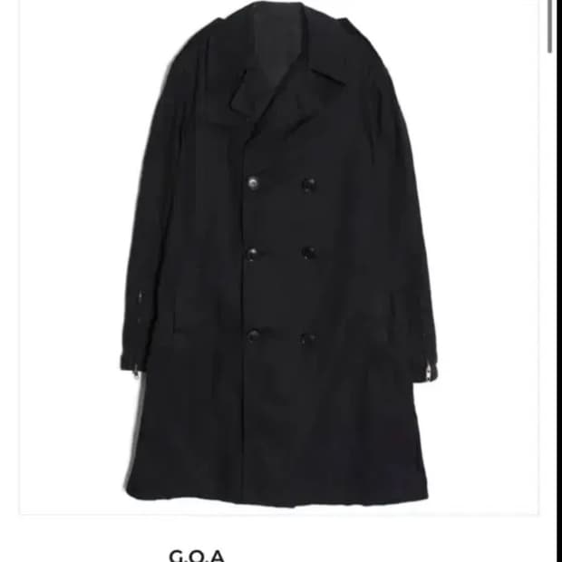 일본 빈티지 블랙 프랜치 롱코트 