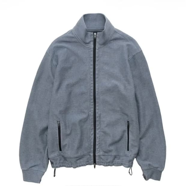 4) 폴리테루 루즈드 집 업 자켓 블루