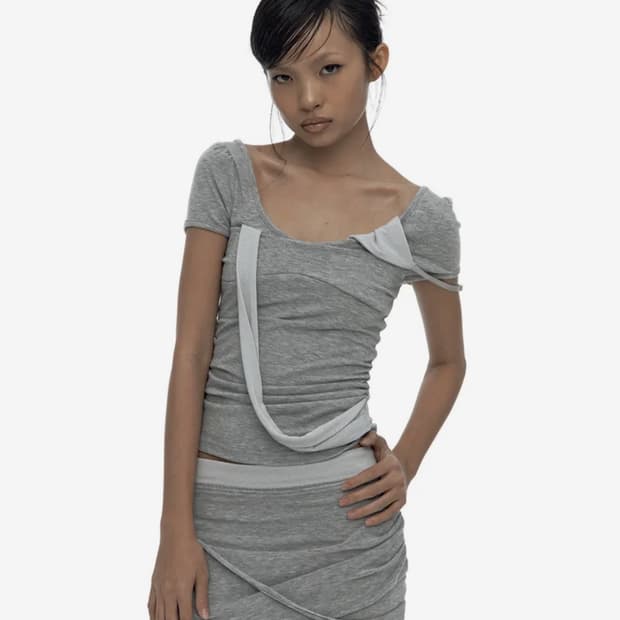 카시코 Peek-a-boo Top Gray