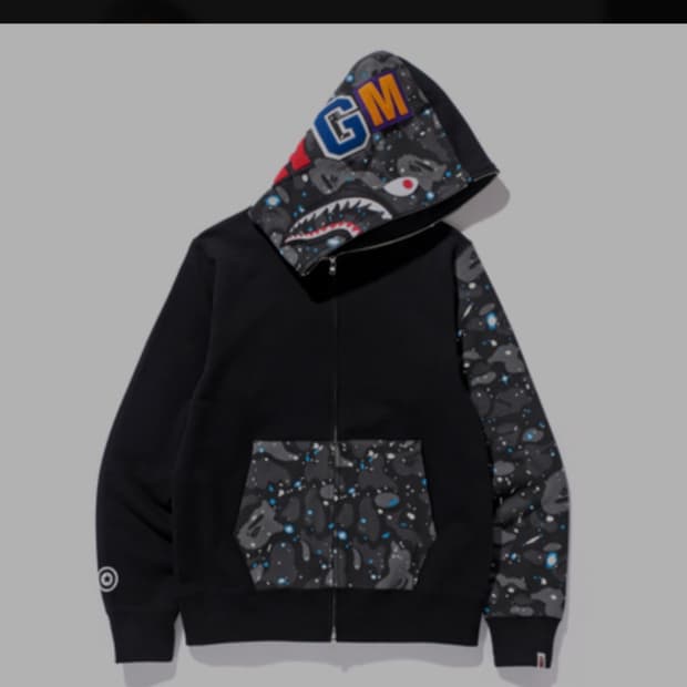 베이프 스페이스 카모 샤크후드 xl 새상품 유일매물